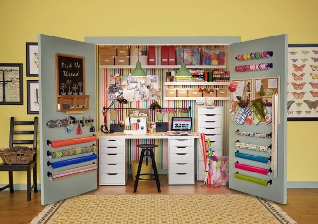 Sewing & Craft Room organization ideas ....